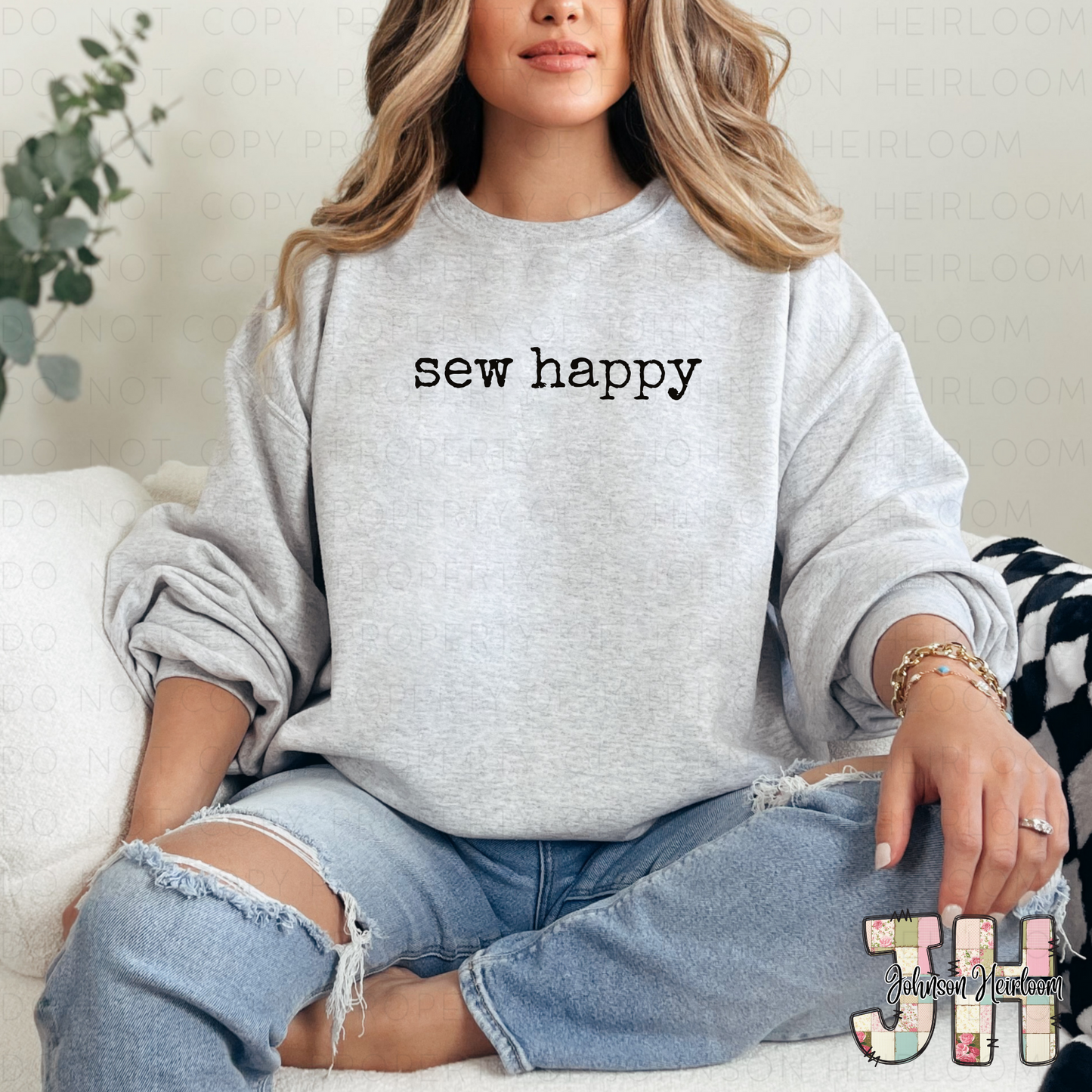 Sew Happy Printed T-Shirt/Crewneck