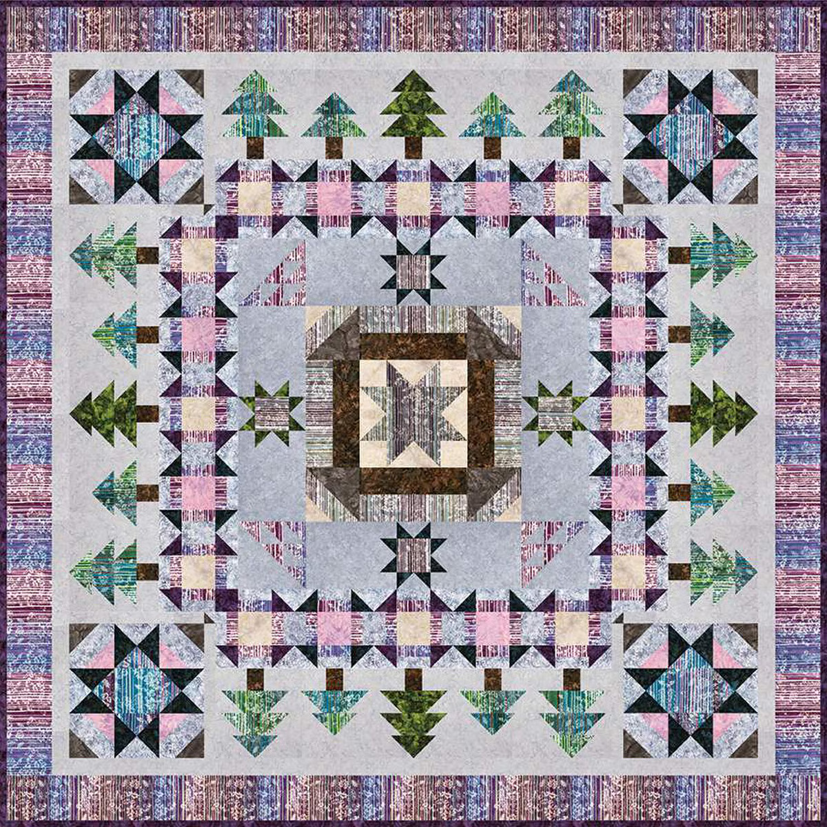 EXPRESSIONS BATIKS A WALK IN THE WOODS BLOCK OF THE MONTH KIT