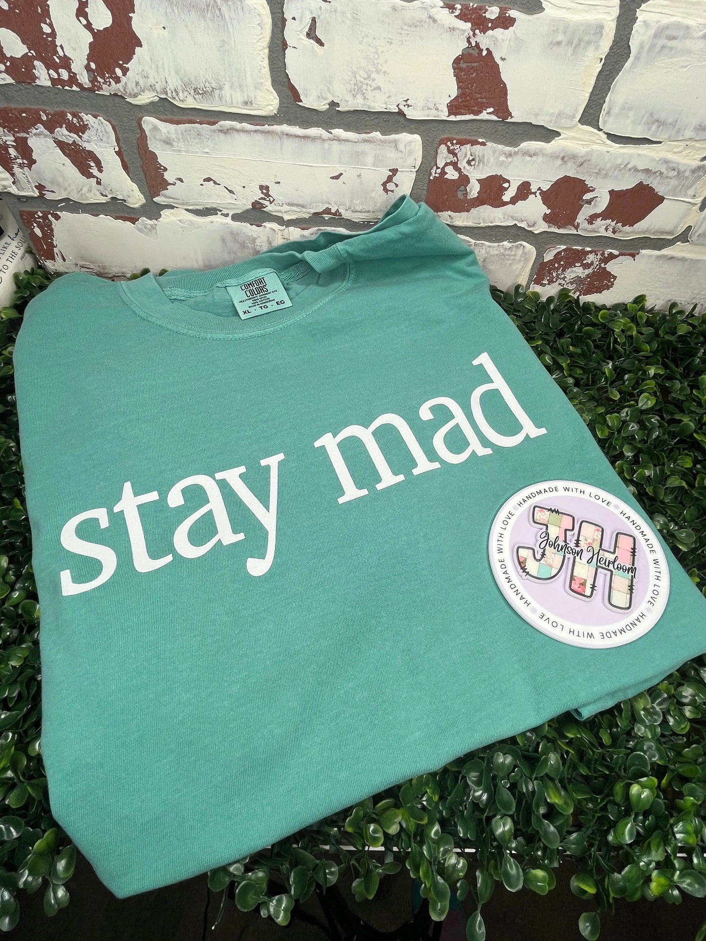 Stay Mad Screen Printed T-Shirt/Crewneck Johnson Heirloom