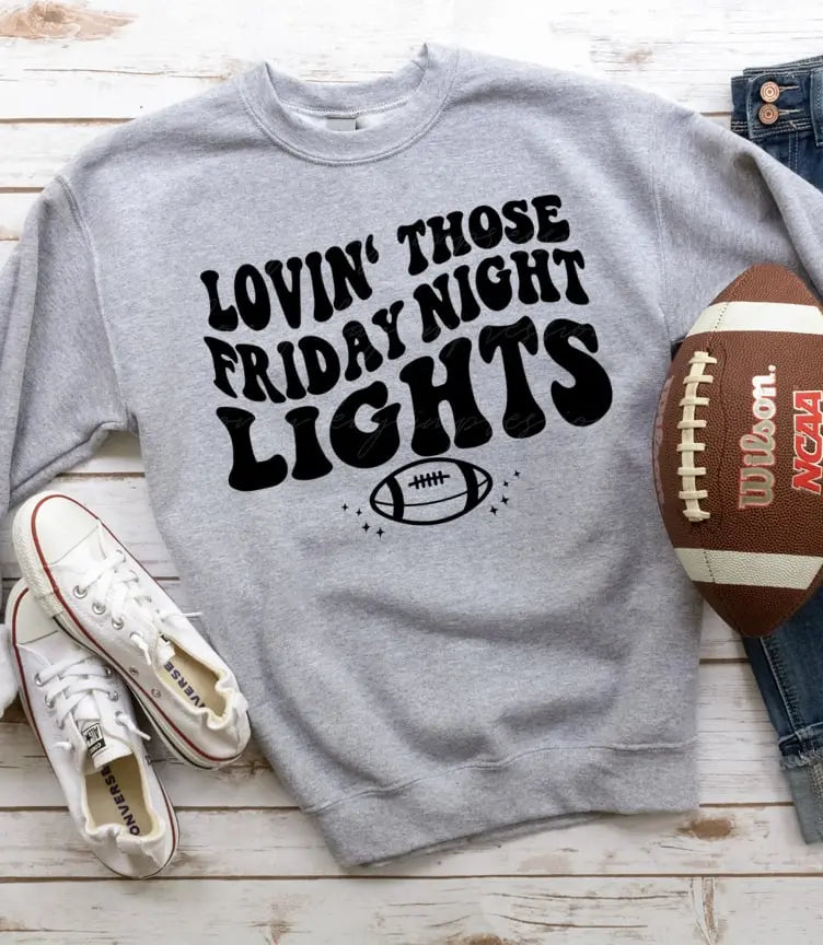 Lovin' those those Friday night lights Screen Printed T-Shirt/Crewneck Johnson Heirloom