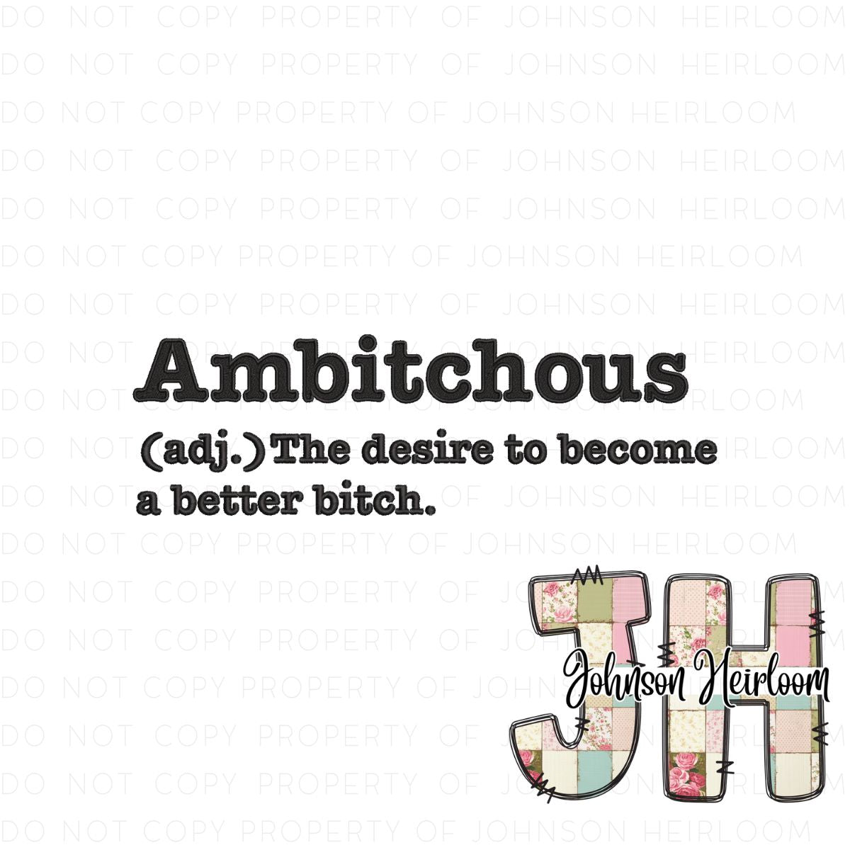 Ambitchous Machine Embroidery Digital Design