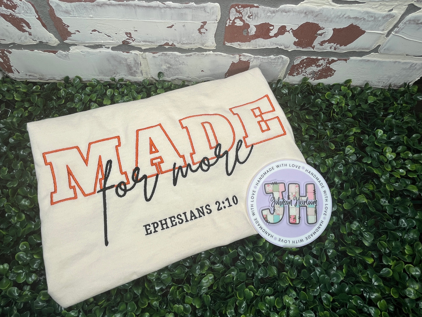 Made for more embroidered T-Shirt/Crewneck
