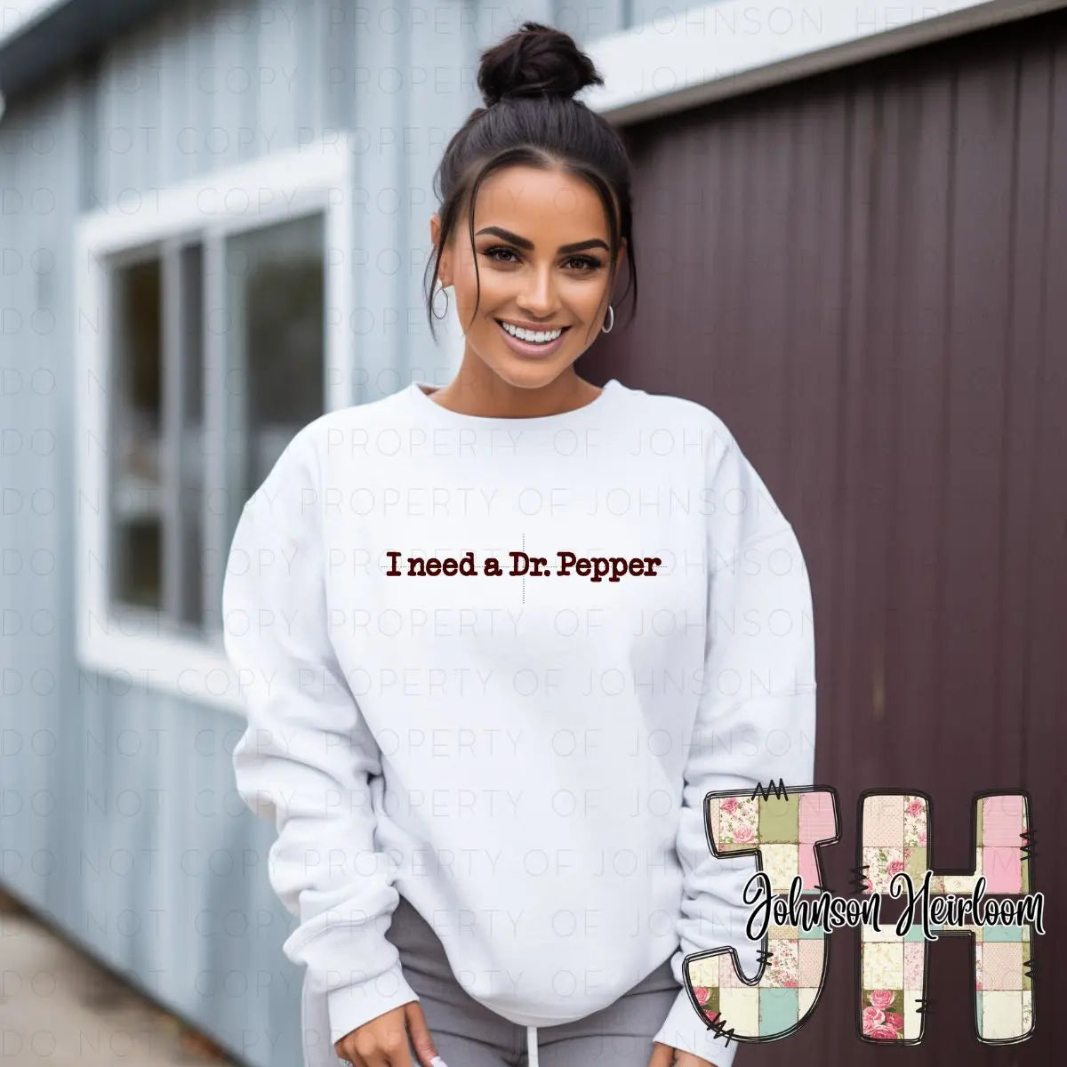 I need a Dr. Pepper embroidered T-Shirt/Crewneck Johnson Heirloom
