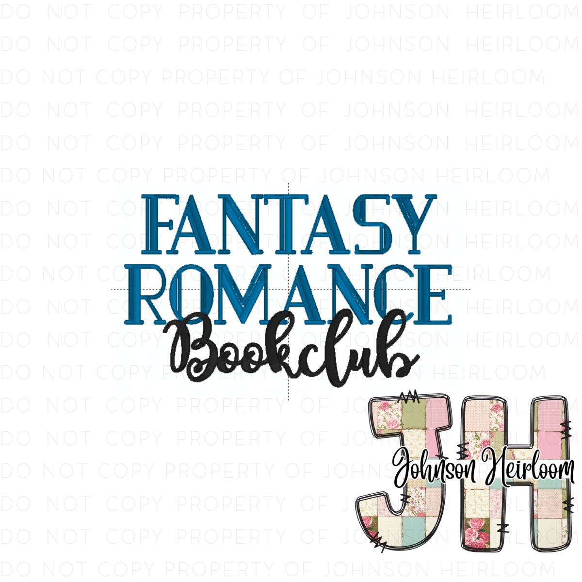 Fantasy Romance Bookclub Machine Embroidery Digital Design