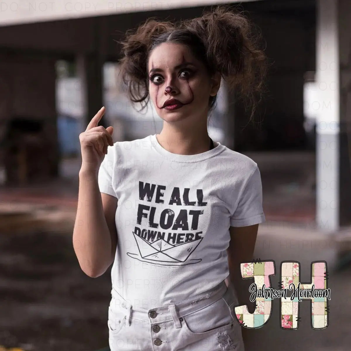 We all Float Down Here Screen Printed T-Shirt/Crewneck Johnson Heirloom