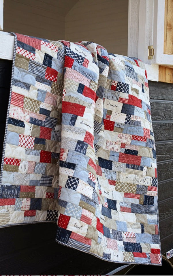 Cobblestone Words of Affirmation Quilt – Approx. 60" x 60"