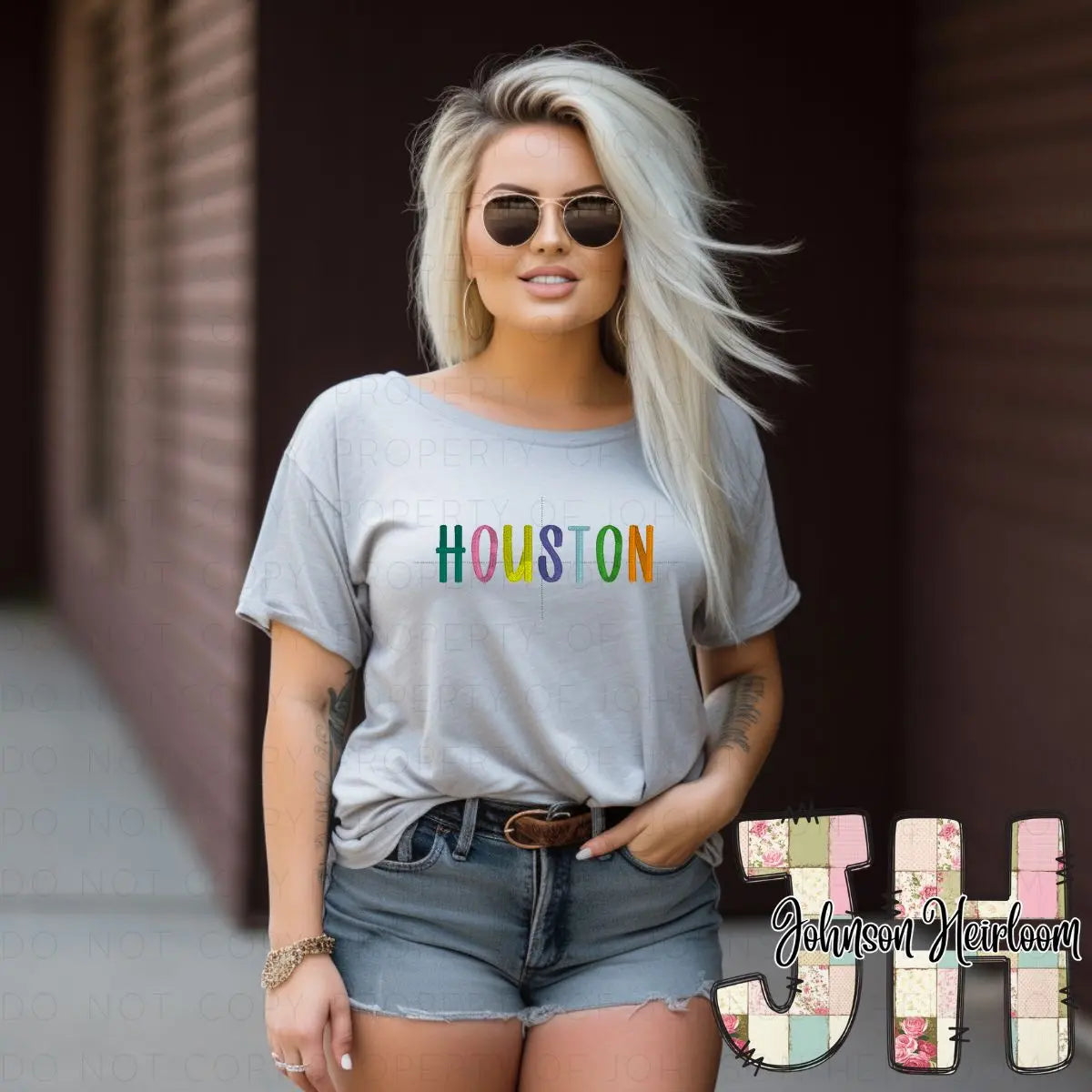 Custom City/State embroidered T-Shirt/Crewneck Johnson Heirloom