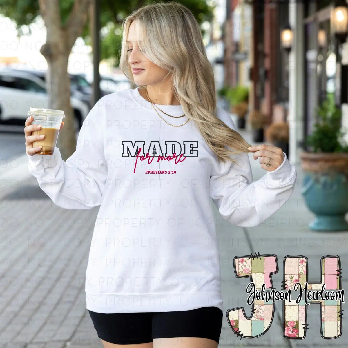 Made for more embroidered T-Shirt/Crewneck Johnson Heirloom