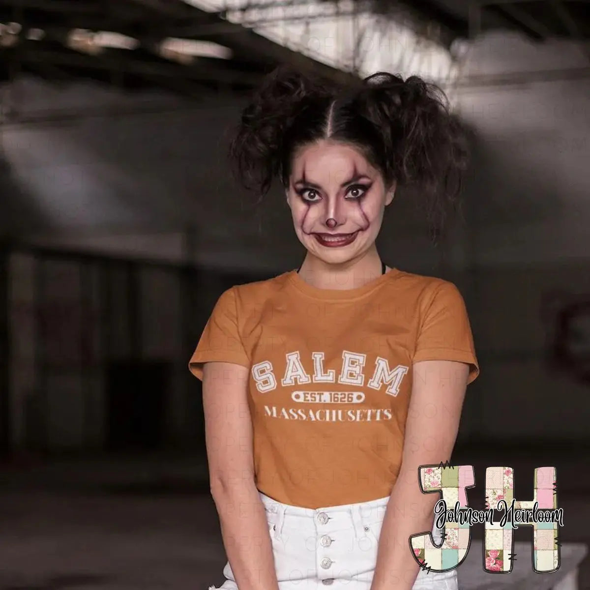 Salem (white ink) Screen Printed T-Shirt/Crewneck Johnson Heirloom
