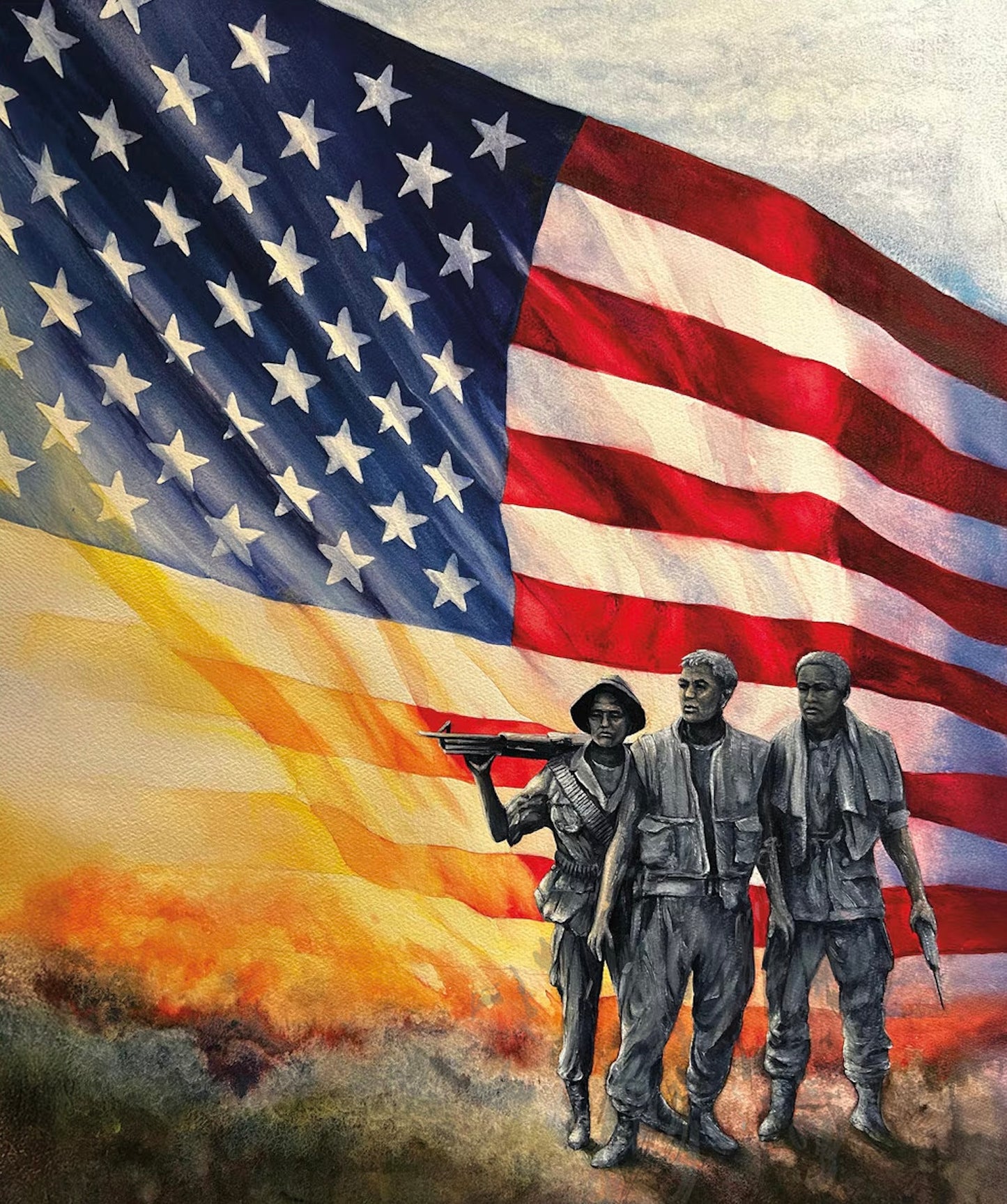American Honor The Three Soldiers Panel