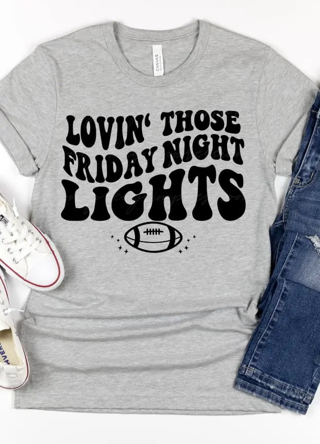 Lovin' those those Friday night lights Screen Printed T-Shirt/Crewneck Johnson Heirloom