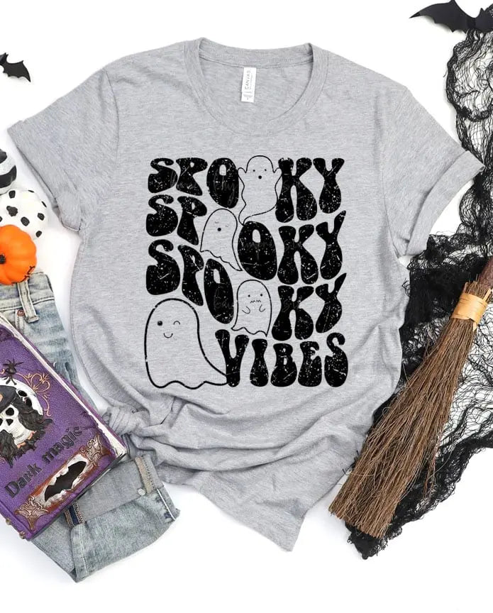 Spooky Vibes Screen Printed T-Shirt/Crewneck Johnson Heirloom