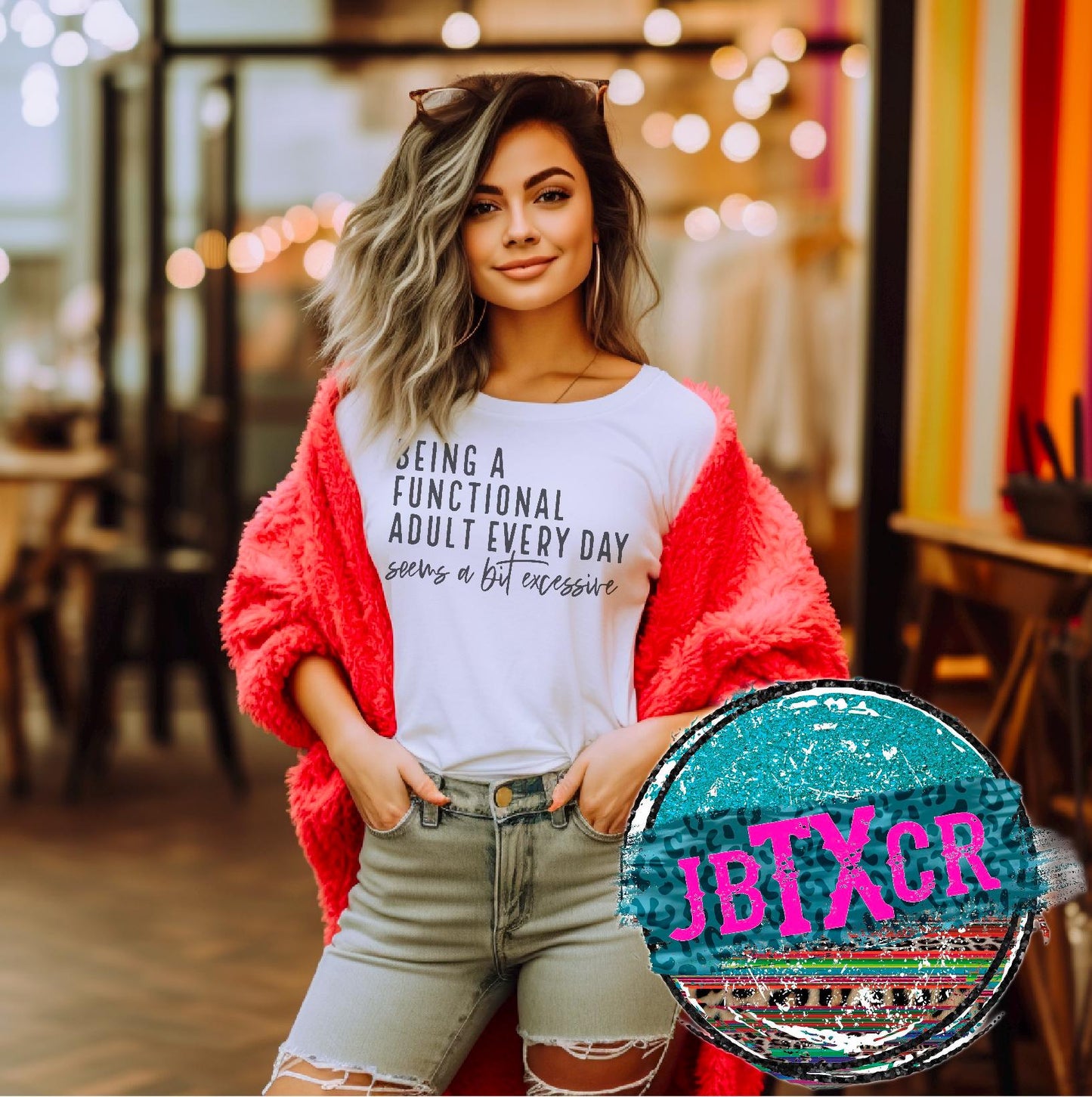Being a functional Adult is a bit excessive Screen Printed T-Shirt/Crewneck