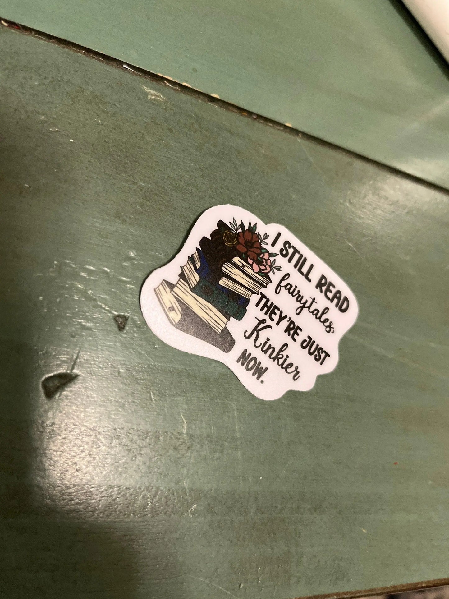 I still read Fairytales waterproof sticker