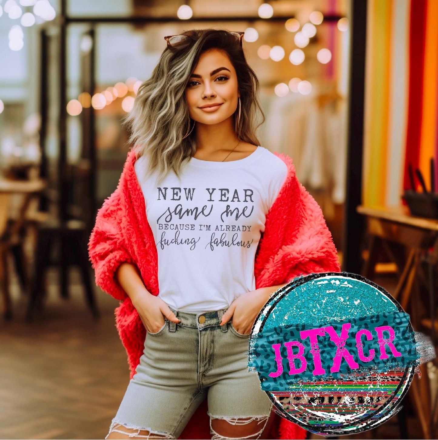 New Year Same Me Screen Printed T-Shirt/Crewneck