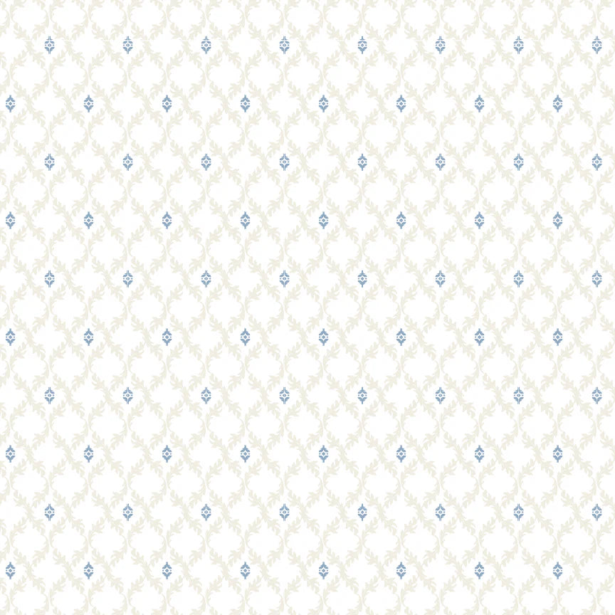 Leafy Diamonds Light Fabric (QUARTER YARD increments)