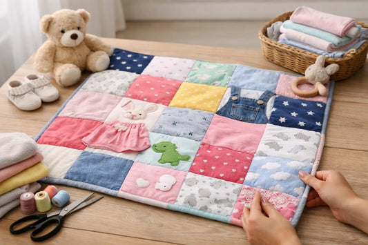 Memory Blanket From Baby Clothes Ideas