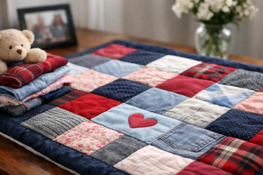 Memorial Quilt From Loved Ones Clothing