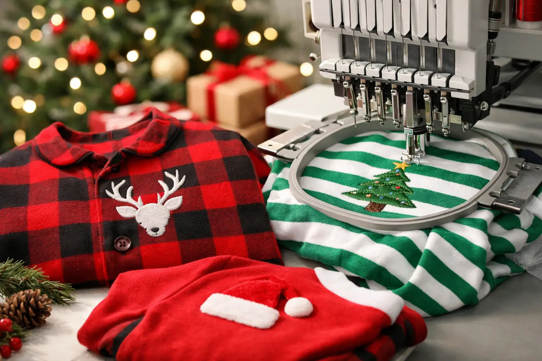 Personalized Christmas Pajama Embroidery Ideas