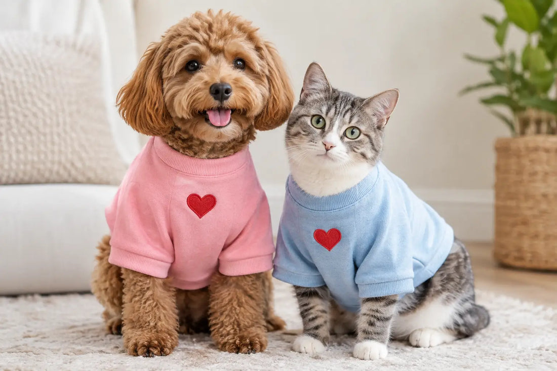 Custom Embroidered Pet Sweatshirts With Heart