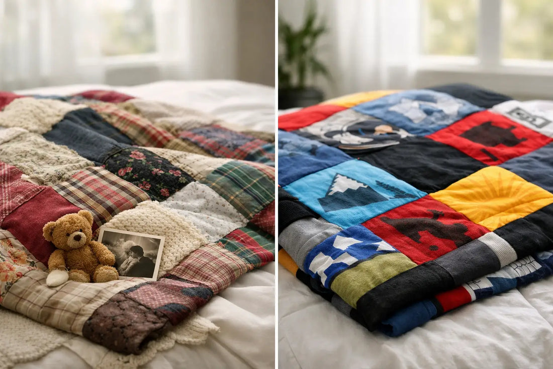 Memory Quilt vs T Shirt Blanket