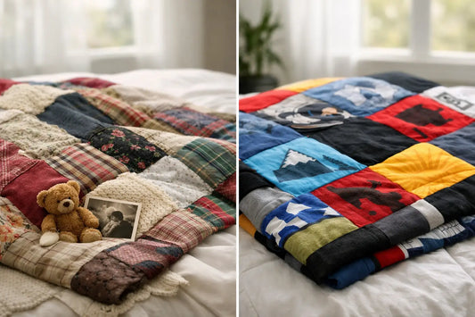 Memory Quilt vs T Shirt Blanket