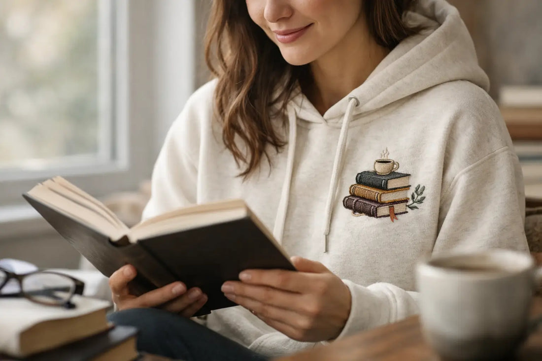 Why a Book Lover Embroidered Hoodie Feels Personal