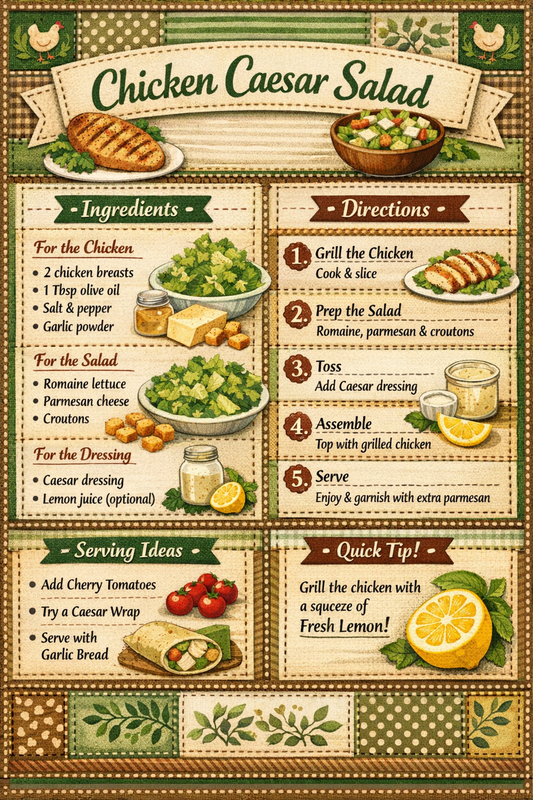 Chicken Caesar Salad 🥗🍗