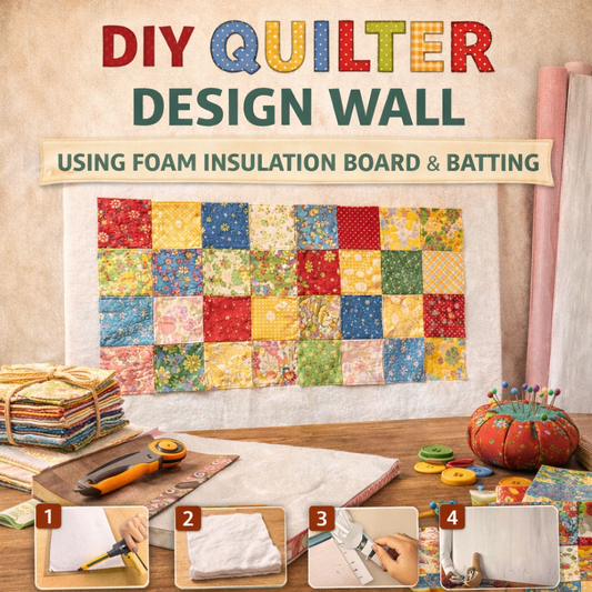 DIY Quilter Design Wall Using Foam Insulation Board & Batting
