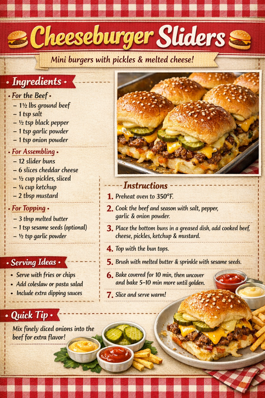 Cheeseburger Sliders 🍔🧀