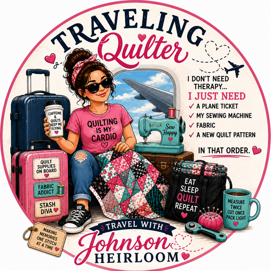 Travel with Johnson Heirloom: Introducing The Traveling Quilter ✈️🧵