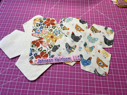 🥣 Bowl Cozy Pre-Cut Kit – Set of 4 | Microwave Safe | DIY Sewing Kit