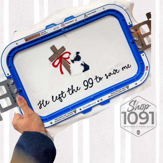 He left the 99 to save me embroidered T-Shirt/Crewneck