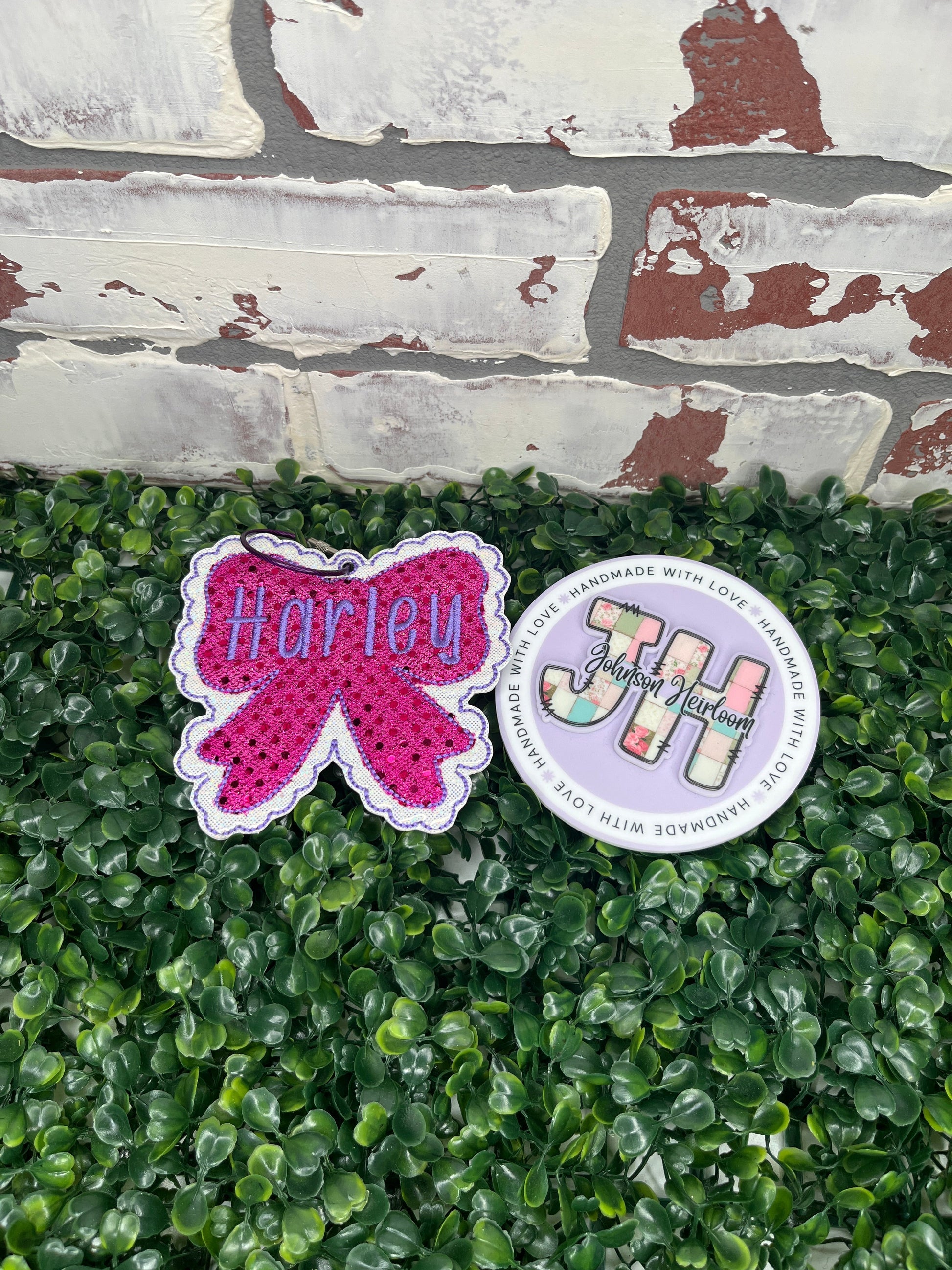 Personalized Embroidered Bag Tag Johnson Heirloom
