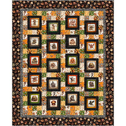 👻✨ A Haunting We Will Go Quilt Kit | Halloween Quilt Kit | Complete Quilt Top & Binding Kit | Spooky Fabric Collection | Johnson Heirloom