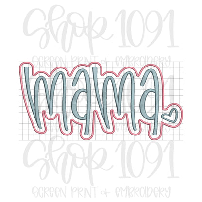 Mama 💜 embroidered T-Shirt/Crewneck