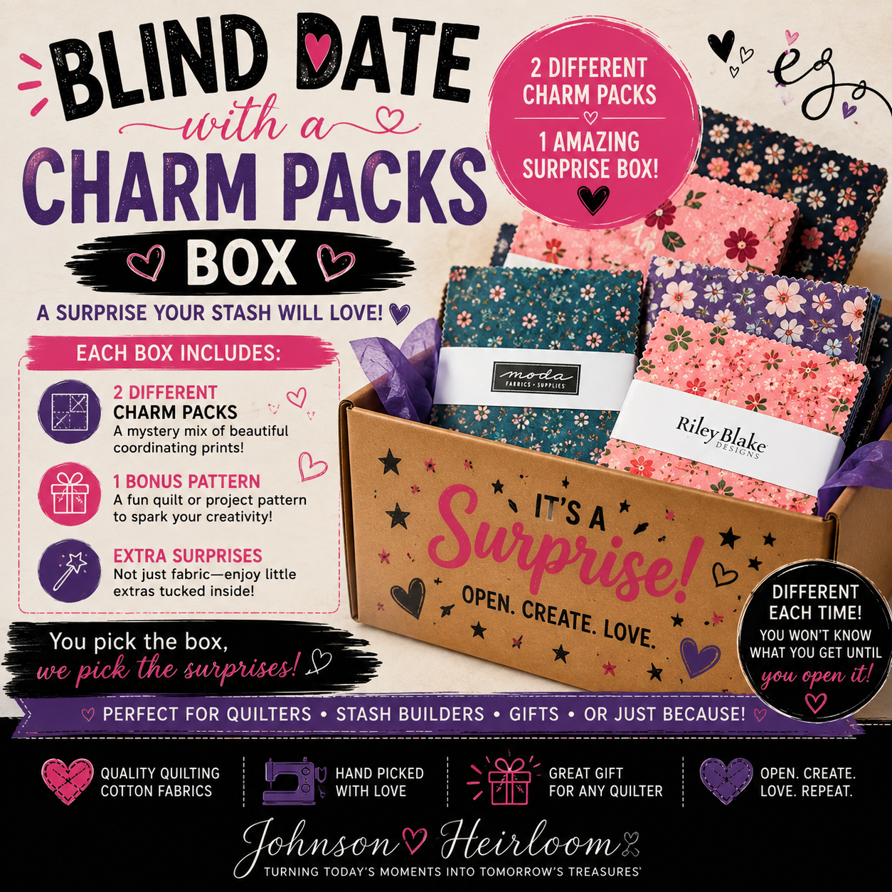 💕 Blind Date with Charm Packs Box