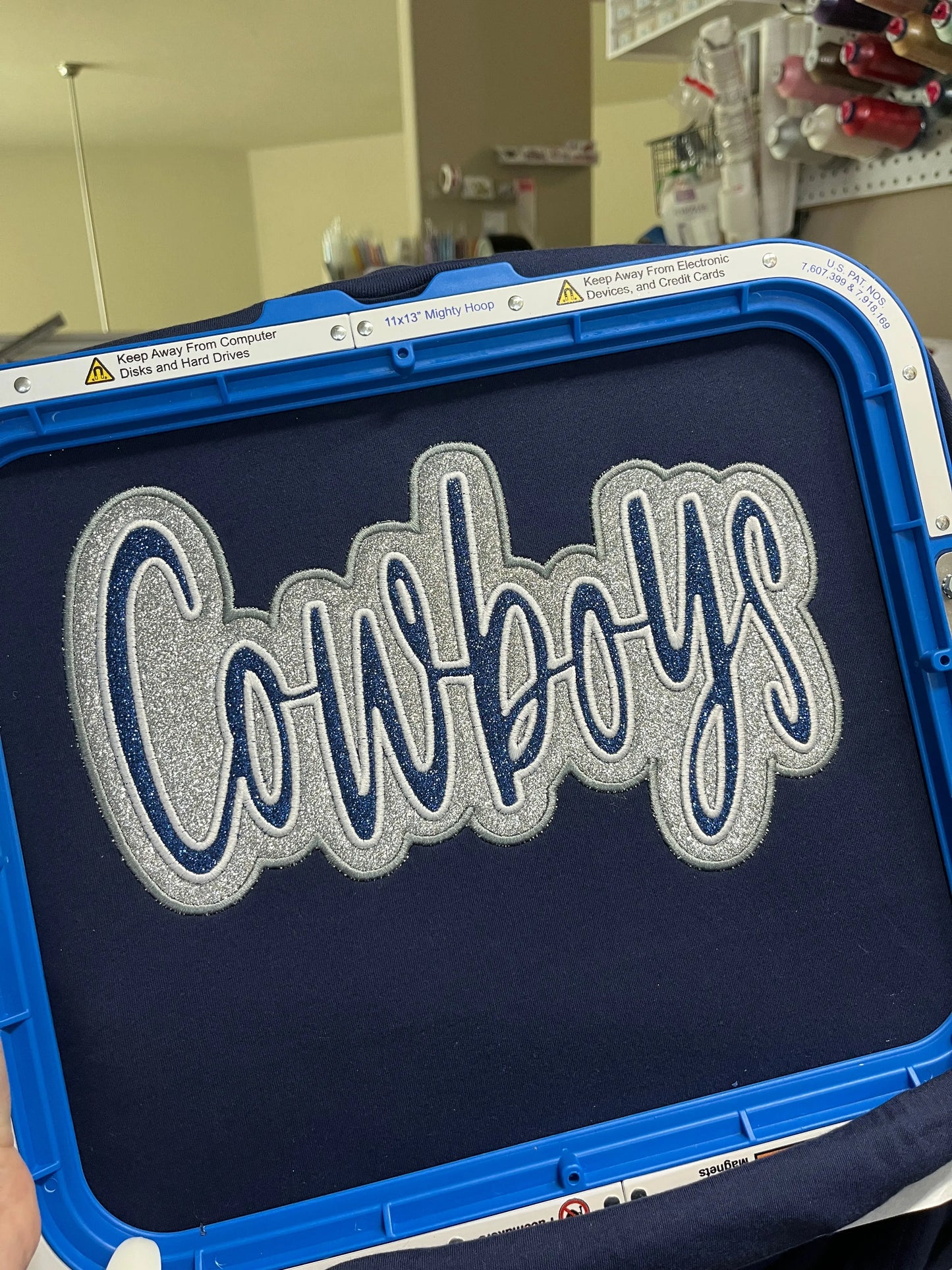 Cowboys embroidered T-Shirt/Crewneck Johnson Heirloom