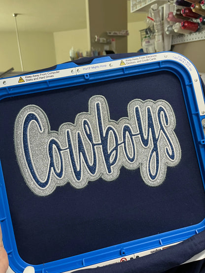 Cowboys embroidered T-Shirt/Crewneck Johnson Heirloom