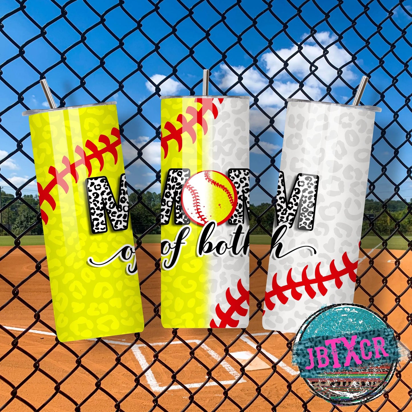 Mom of Both Baseball/Softball 20 oz Tumbler Johnson Heirloom