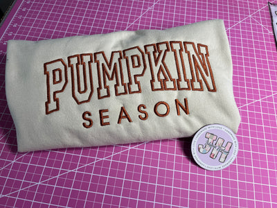 Pumpkin season embroidered T-Shirt/Crewneck
