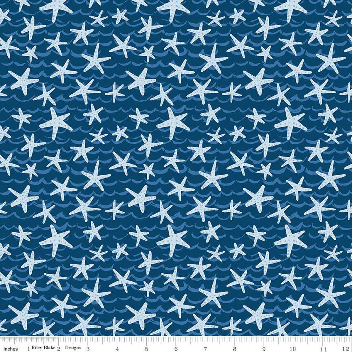 Ocean Oasis Starfish Night Fabric (QUARTER YARD increments) PRE-ORDER SHIPS 9/19