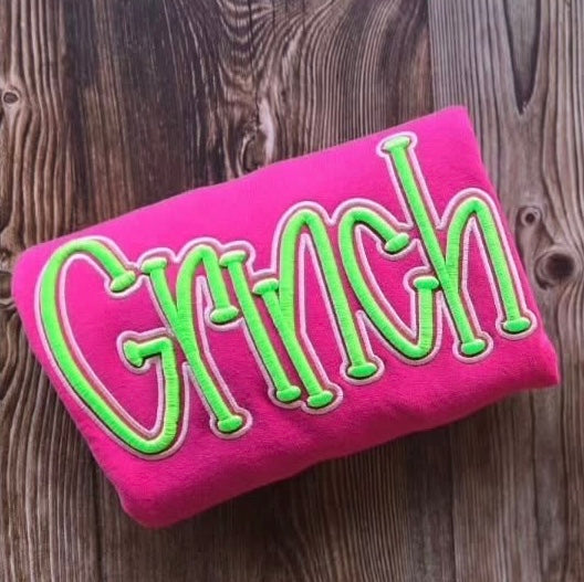 Grinch embroidered T-Shirt/Crewneck