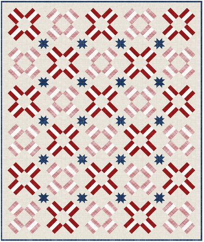 4th of July Night Sky Quilt Pattern - Paper Print Mailed Version