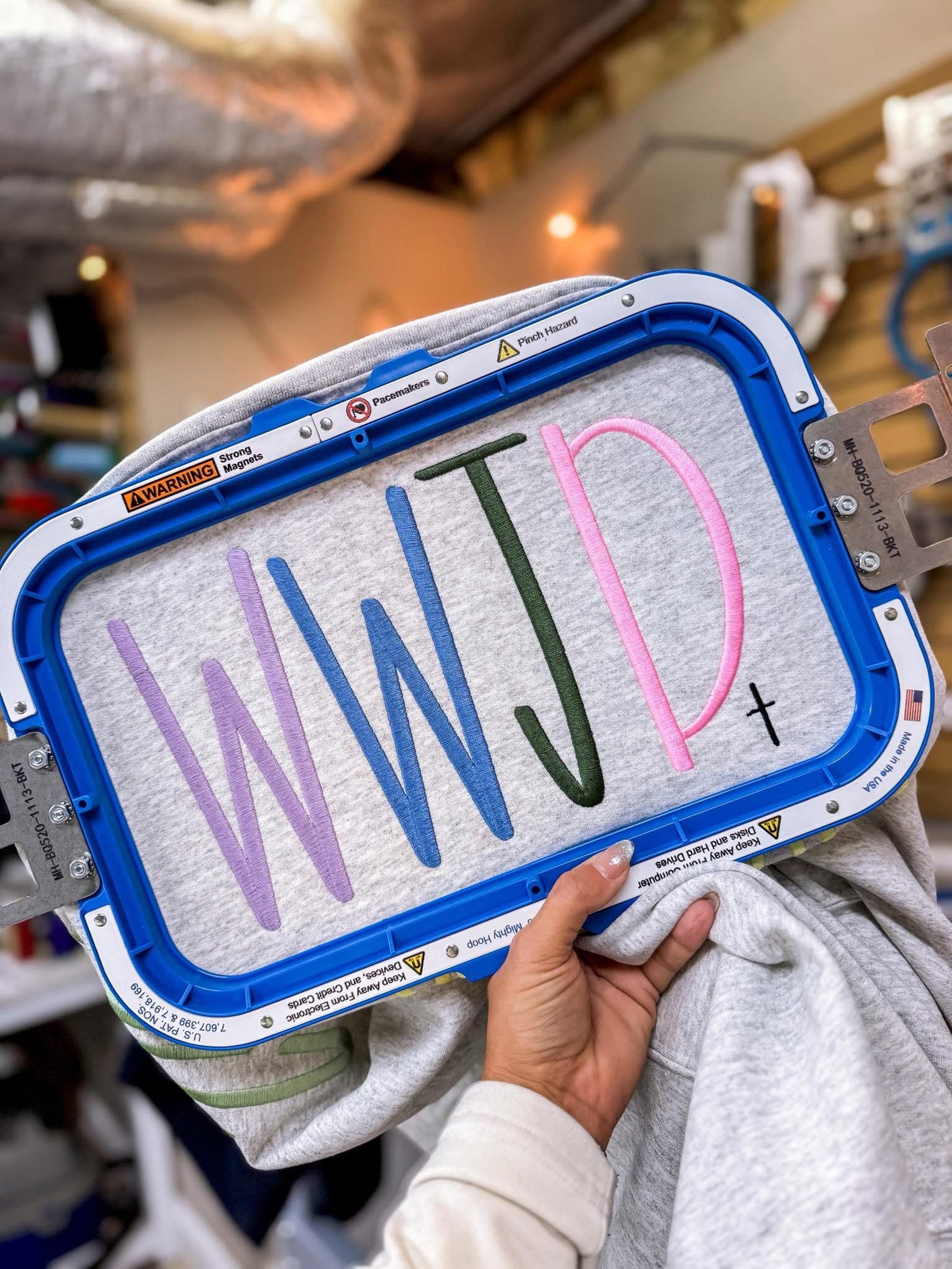 WWJD embroidered T-Shirt/Crewneck