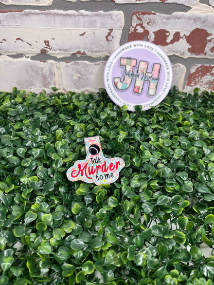 Talk Murder to me Embroidered Keychain/Bag Accessories Johnson Heirloom