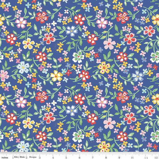 WIDE BACK ALWAYS IN SEASON BLOOMING BRIGHT BLUE 3-YARD PACKAGE