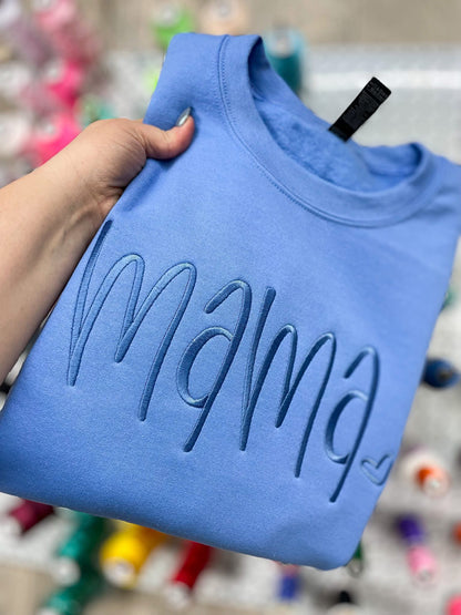 Mama 💜 embroidered T-Shirt/Crewneck