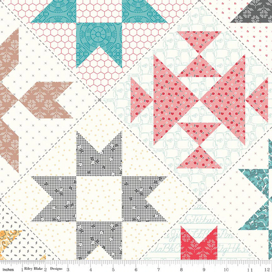 WIDE BACK STITCH CHEATER PRINT MULTI 3-YARD PACKAGE