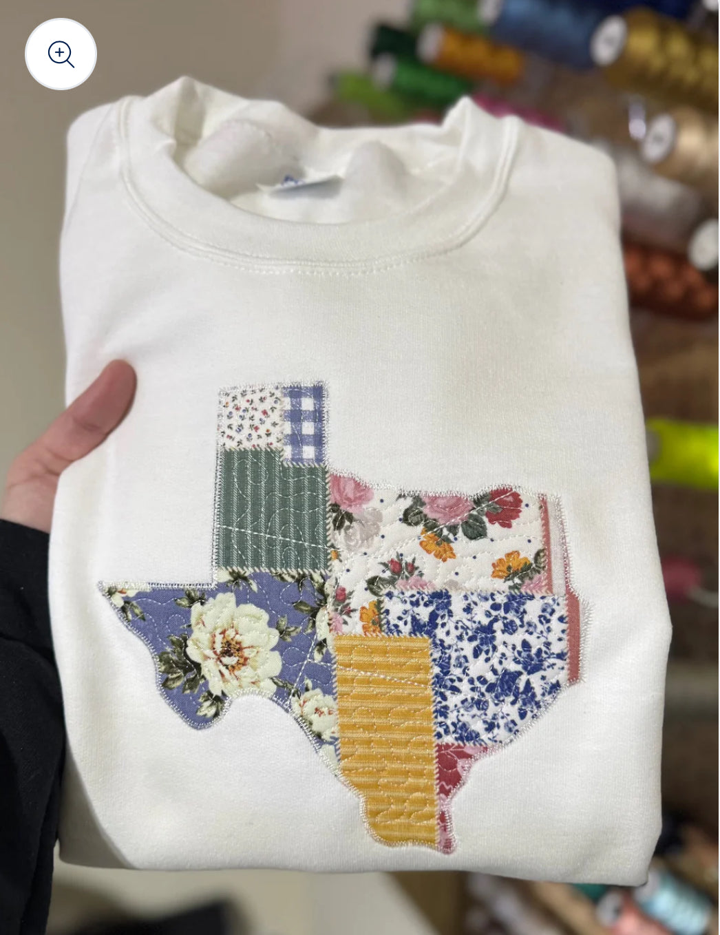 Custom State Quilted embroidered T-Shirt/Crewneck